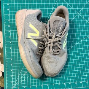 New Balance Gray and Yellow FuelCell 996 Tennis Shoes